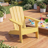All-Weather HIPS/HDPE Kid's Adirondack Chair with with High Backrest and Armrests
