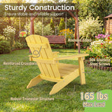All-Weather HIPS/HDPE Kid's Adirondack Chair with with High Backrest and Armrests