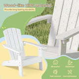 All-Weather HIPS/HDPE Kid's Adirondack Chair with with High Backrest and Armrests