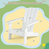 All-Weather HIPS/HDPE Kid's Adirondack Chair with with High Backrest and Armrests