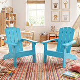 All-Weather HIPS/HDPE Kid's Adirondack Chair with with High Backrest and Armrests