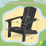All-Weather HIPS/HDPE Kid's Adirondack Chair with with High Backrest and Armrests