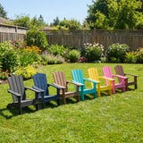 All-Weather HIPS/HDPE Kid's Adirondack Chair with with High Backrest and Armrests