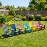 All-Weather HIPS/HDPE Kid's Adirondack Chair with with High Backrest and Armrests