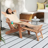 All-Weather HIPS Patio Adirondack Lounge Chair with Retractable Footrest