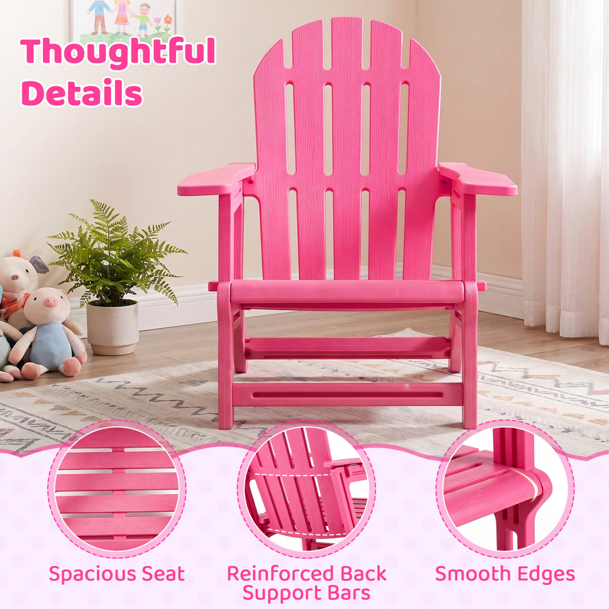 All-Weather Outdoor Kids Patio Seating with Ergonomic Design