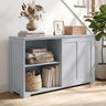 Kitchen Storage Cabinet with Wood Sliding Door