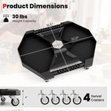 Automotive Rolling Tool Creeper with 4 Swivel Casters and 30 lbs Weight Capacity-Black