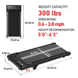 DeerRun Q1 Urban Mini Under-Desk Treadmill with Remote Control