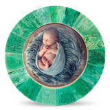 Baby Picture Frames Bone Inlay Collection in Green, Set of 3