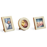 Baby Picture Frames Bone Inlay Collection in White, Set of 3