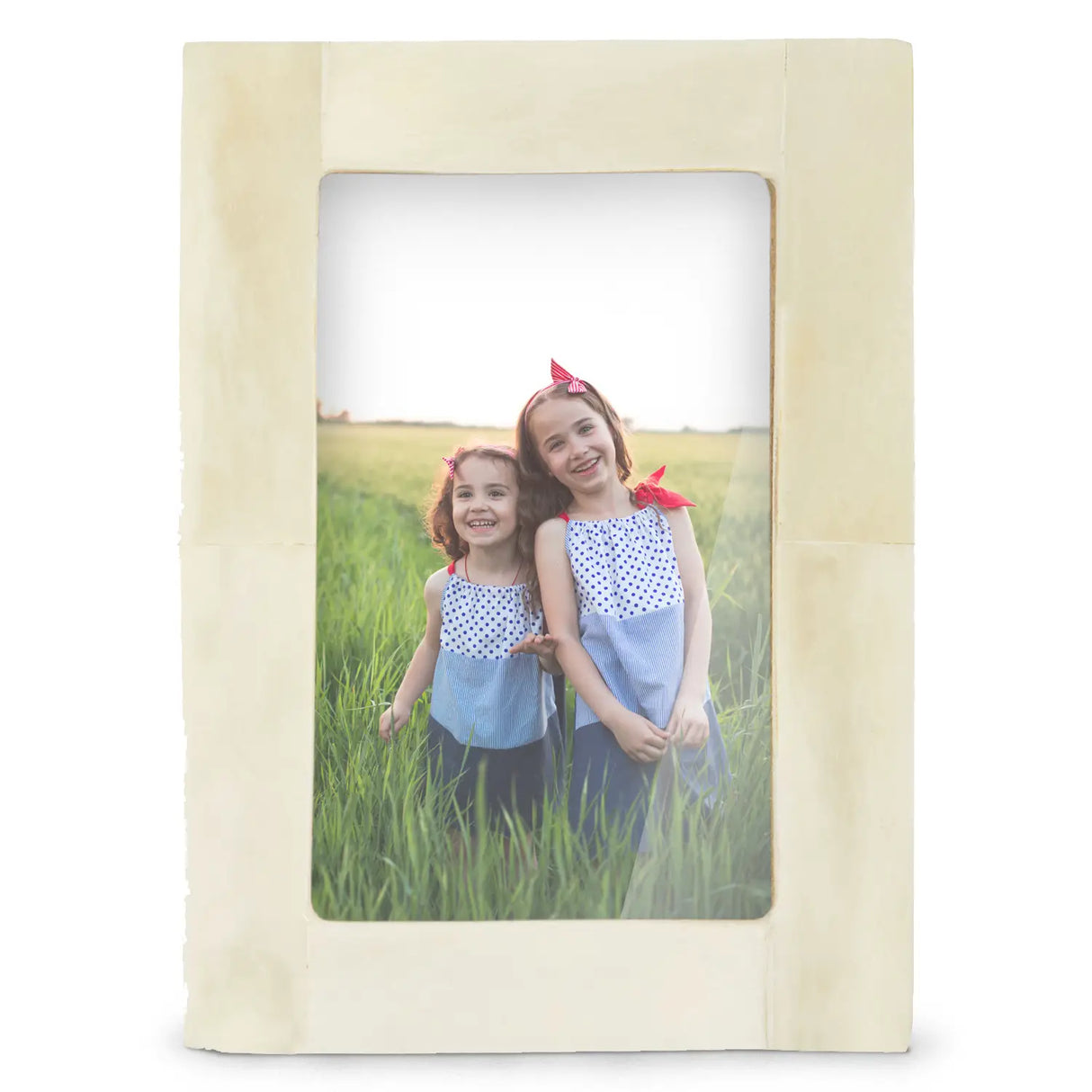 Baby Picture Frames Bone Inlay Collection in White, Set of 3