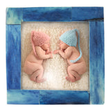 Baby Picture Frames Bone Inlay Collection in Blue, Set of 3