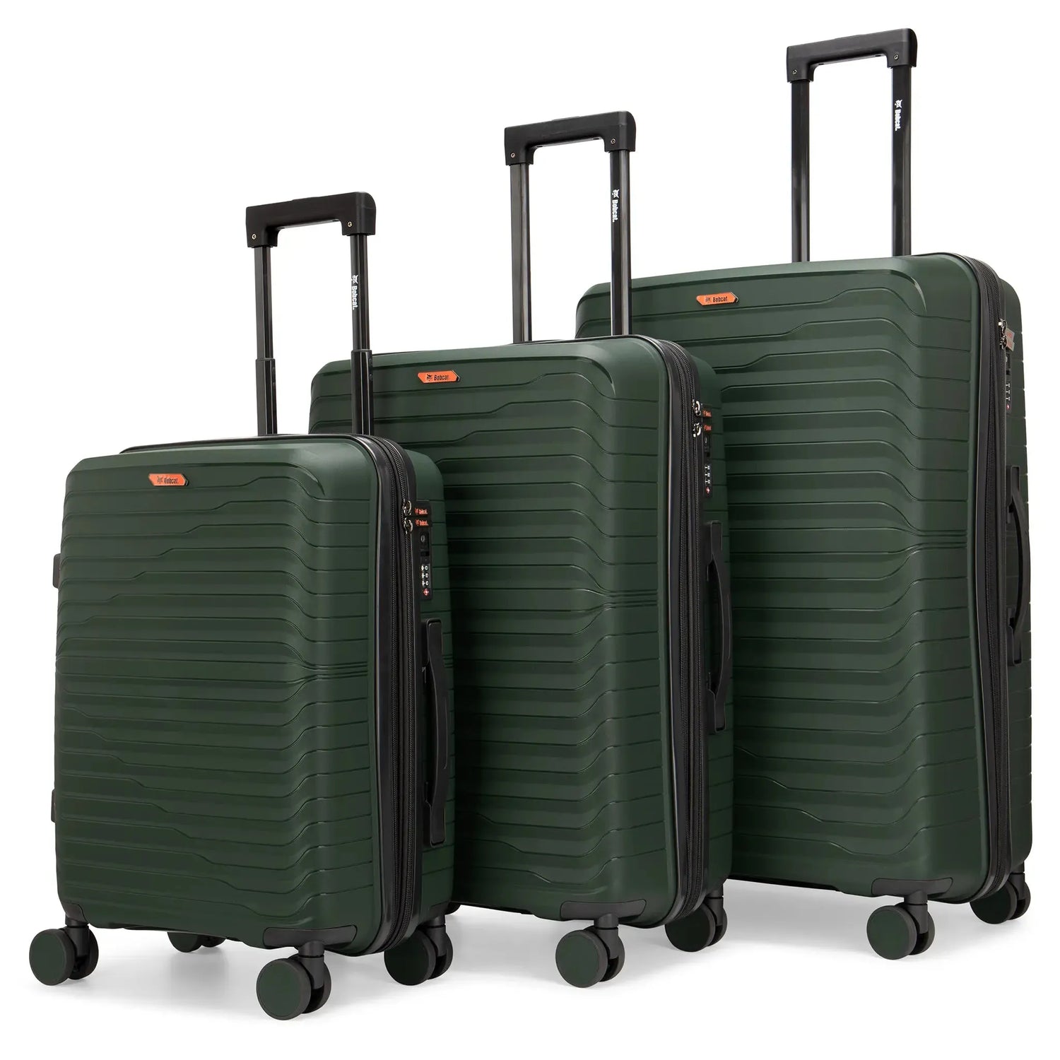 Excavator 3 Piece Expandable Tough Luggage Set