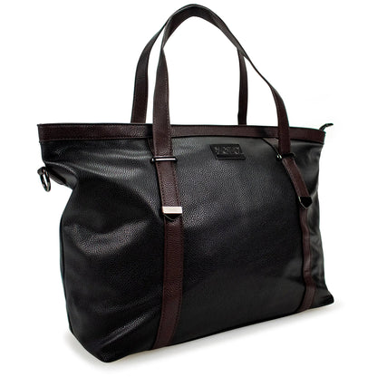 Anna Vegan XL Leather Weekender Duffel Bag