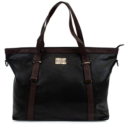 Anna Vegan XL Leather Weekender Duffel Bag