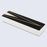 Kept Dapper Gent Pattern Decorative Storage Box, Resin Inlay in 7 Sizes, Black & White