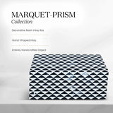 Marquet Prism Black White Resin Inlay Storage Box, 8 Sizes