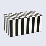 Decorative Storage Box Puzzle Check Resin Inlay in 7 Sizes