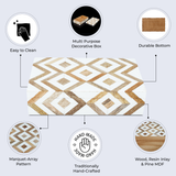 Marquet Array Resin & Wood Inlay Decorative Storage Box