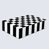 Decorative Storage Box Puzzle Check Resin Inlay in 7 Sizes