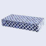 Star Pattern Decorative Storage Box, Bone & Resin Inlay in 7 Sizes, Blue