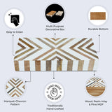 Marquet Chevron Resin & Wood Inlay Storage Box - 8 Sizes
