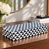 Marquet Prism Black White Resin Inlay Storage Box, 8 Sizes