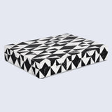 Medley Harlequin Pattern Decorative Storage Box, Resin Inlay in 7 Sizes, Black & White