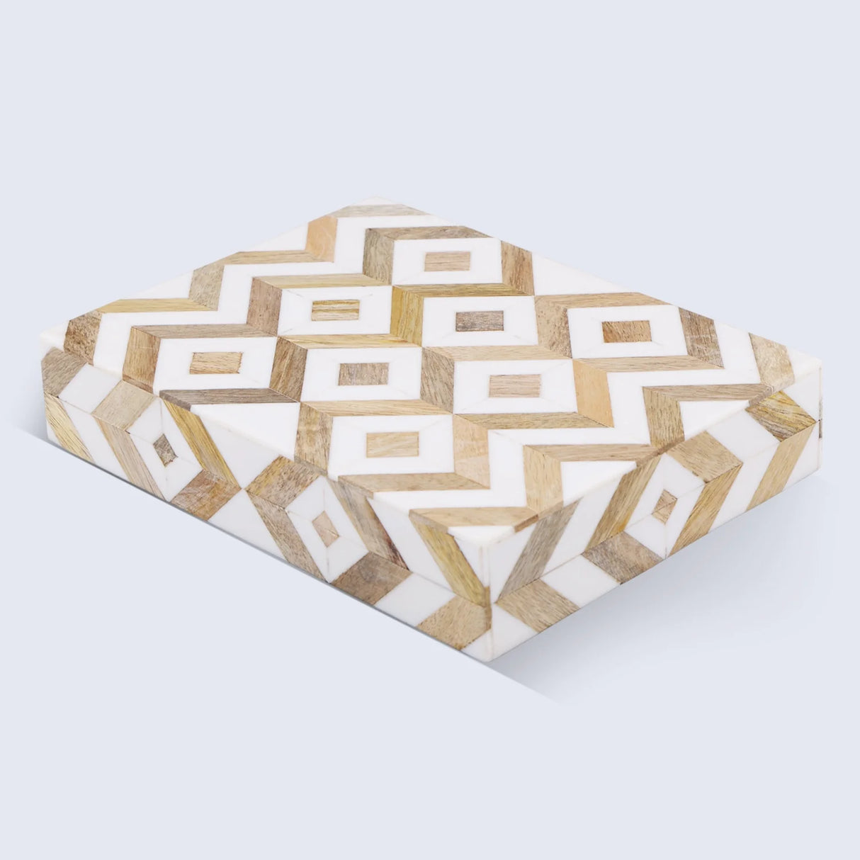 Marquet Array Resin & Wood Inlay Decorative Storage Box