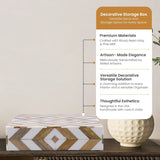 Marquet Array Resin & Wood Inlay Decorative Storage Box