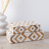 Marquet Array Resin & Wood Inlay Decorative Storage Box