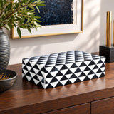 Marquet Prism Black White Resin Inlay Storage Box, 8 Sizes