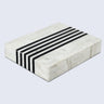 Mono Sprint Pattern Decorative Storage Box, Bone & Resin Inlay in 7 Sizes, Black-White