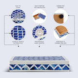 Patisserie Classic Bone & Resin Inlay Decorative Storage Box - 7 Sizes
