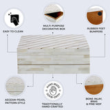 Aegean Pearl Bone Inlay & Brass Decorative Storage Box in 2 Sizes