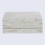 Aegean Pearl Bone Inlay & Brass Decorative Storage Box in 2 Sizes