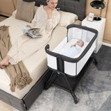 Portable Bedside Sleeper for Baby with 7 Adjustable Heights