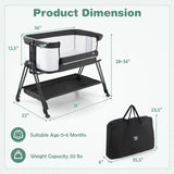Portable Bedside Sleeper for Baby with 7 Adjustable Heights