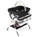 Baby Changing Table Foldable Diaper Changing Station with Storage Bag and Shelf