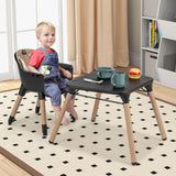 4-in-1 Baby Convertible Toddler Table Chair Set with PU Cushion