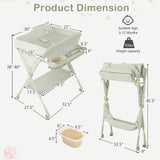 Baby Diaper Changing Table with Water Basin Wheel