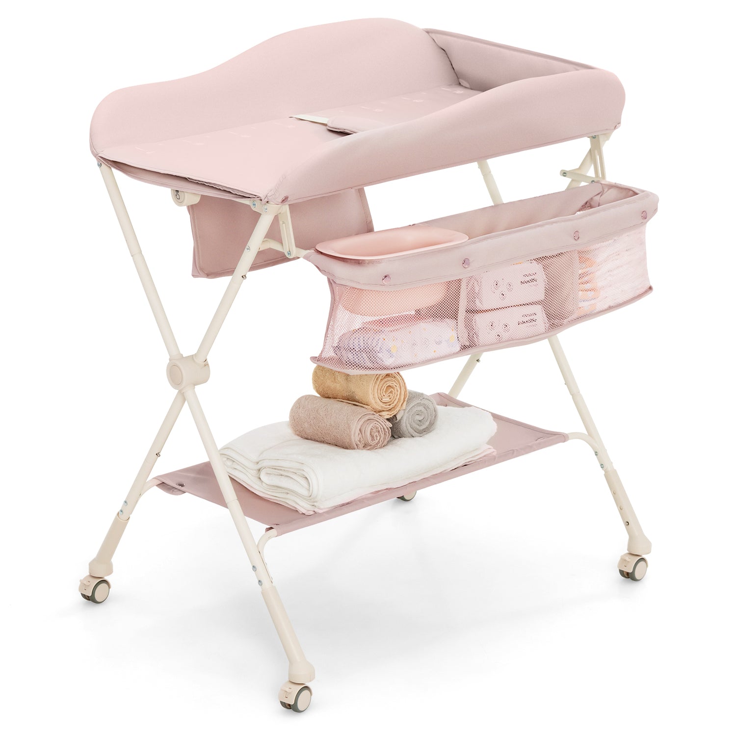 Baby Diaper Changing Table with Water Basin Wheel