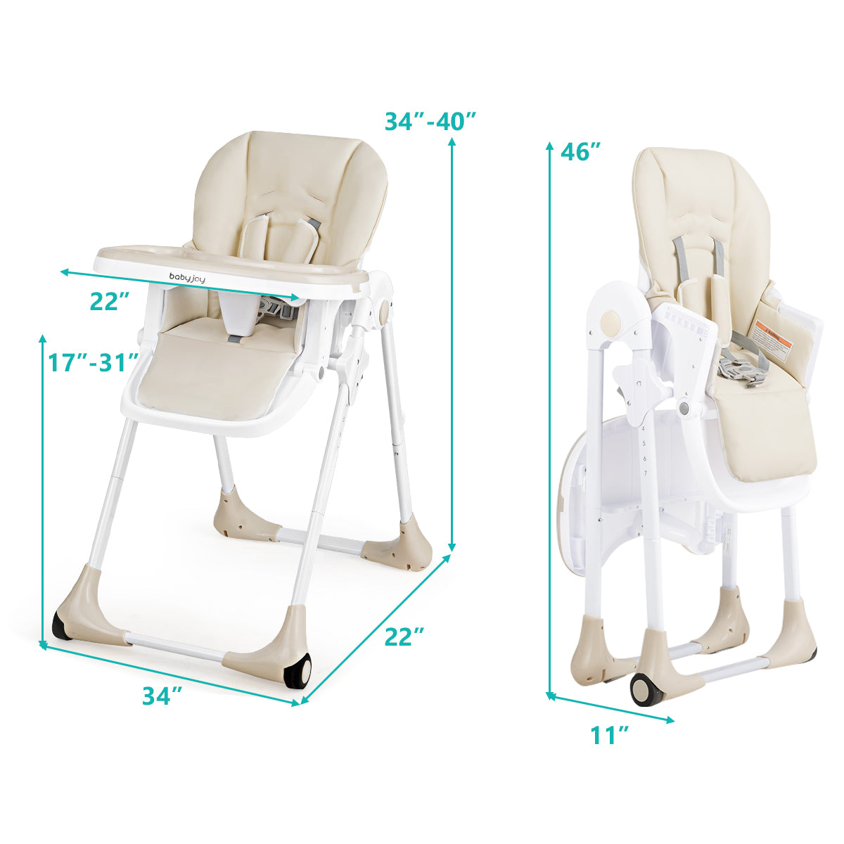 3-In-1 Convertible Baby High Chair for Toddlers