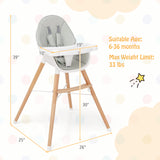Baby High Chair with Dishwasher Safe Tray