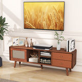 Bamboo TV Stand for TV up to 65 Inch
