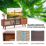 Bamboo TV Stand for TV up to 65 Inch