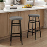 Bar Stools Set of 2 with Sturdy Metal Frame and Footrest