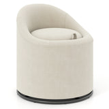 Barrel Chair with Storage 360° Swivel Upholstered Vanity Chair
