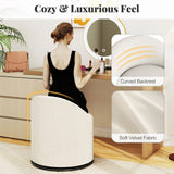 Barrel Chair with Storage 360° Swivel Upholstered Vanity Chair
